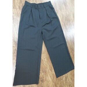NWOT Daceslon Womens Wide Leg Dress Pants High Elastic Waist Size L Black